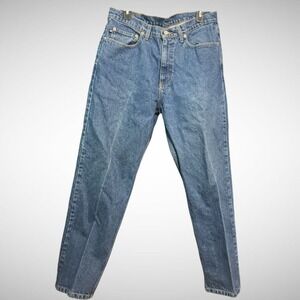 polo Ralph Lauren Jeans Mens 34 X 30 Solid Blue Denim pants Relax Fit Pre Owned